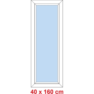 Soft Plastové okno 40x160 cm FIX neotevíravé Bílá