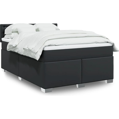 vidaXL 11461.3288428 Boxspring postel s matrací černá umělá kůže