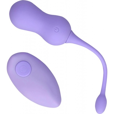 Loveline - fialová vibračná gulička s rádiom, nabíjateľná