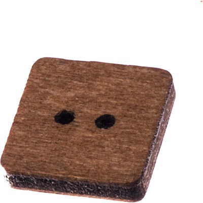 Knoflík 23mm dřevěný čtverec – Zboží Mobilmania