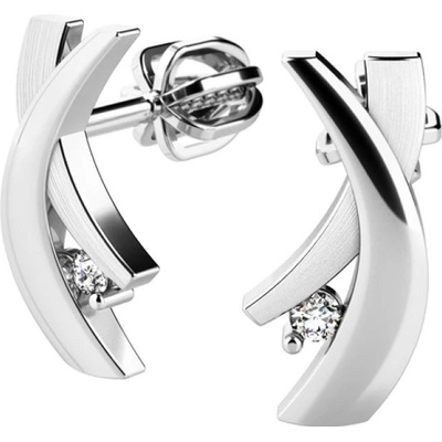 Pattic náušnice z bílého zlata s diamanty G10854B04 – Zboží Mobilmania