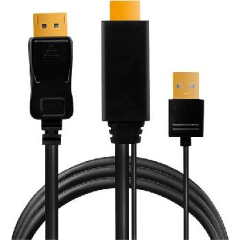 LogiLink Cable HDMI M + USB M - DP M, 4K, 2m (CH0091)