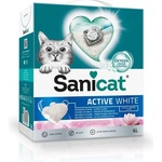 Sanicat Active White Lotus - котешка тоалетна висококачествен бял бентонит - аромат на цветя - 10 литра SAN58932