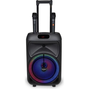 Bontempi Безжичен акустичен куфар на колела с 2 безжични микрофона, RGB (491090)