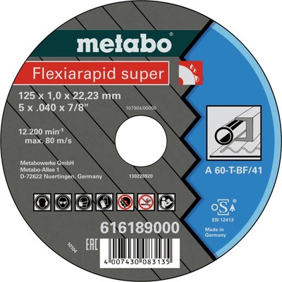 Metabo Rezný kotúč rovný 125 mm 616189000 25 ks