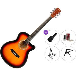 Pasadena PGC-10E Premium SET Vintage Sunburst Електро-акустична китара Джъмбо