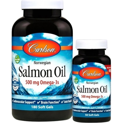 Carlson Labs Norwegian Salmon Oil 500 mg [180+50 Гел капсули]