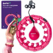 DrFit Hula hop s výstupky 120 cm růžová