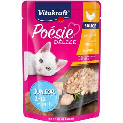 Vitakraft Poésie DéliSauce Junior s kuřecím masem 23 × 85 g