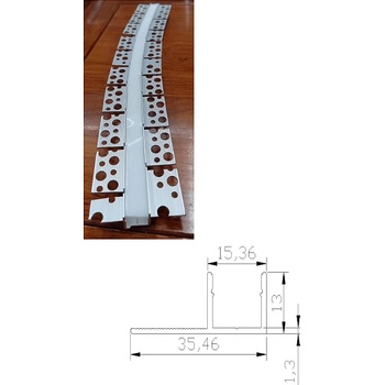 Гъвкъв алуминиев профил за лед лента за вграждане модел go-1513 - 4 (go-1513 - 4)