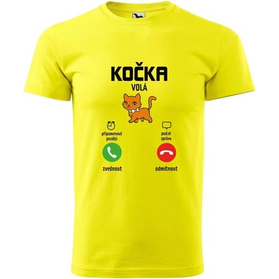 Dobrý Triko pánské tričko Kočka volá Citrónová
