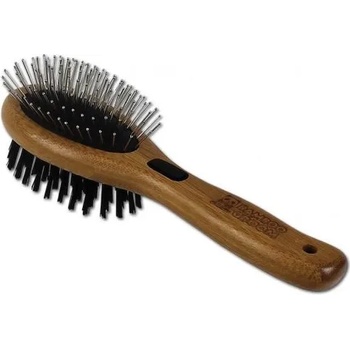 Bamboo Groom Oval Pin Brush with Steel Pins - бамбукова четка за едри породи с всякакъв тип козина - размер S: 5 см ширина х 19 см височина BGPBSM - За всякакъв тип козина