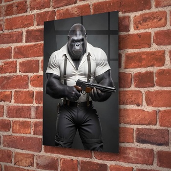 Art gift Стъклено АРТ пано - Горилата Защитник