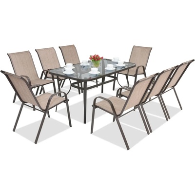 Garden Point комплект за трапезария от стомана Modena Кафяв за 8 души Garden Point (ROGAP002-8)