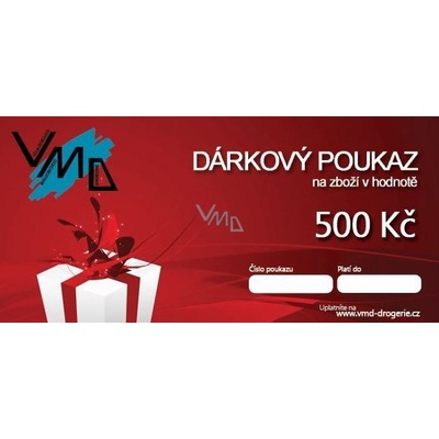 Dárkový poukaz VMD Drogerie na nákup zboží v hodnotě 500 Kč