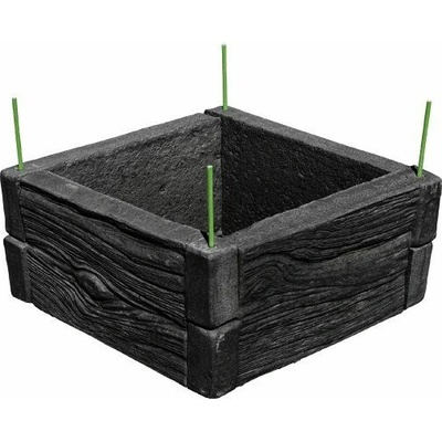 Barigadi Vyvýšený záhon betónový 50x50 x 25 cm, drevo, antracit