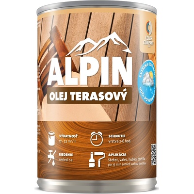 Alpin olej terasový 5 l Transparentná