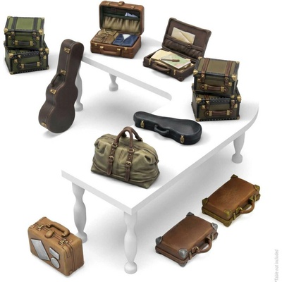 Green Stuff World Suitcases 3D printed set - 12x 3D tištěné kufry 1:35
