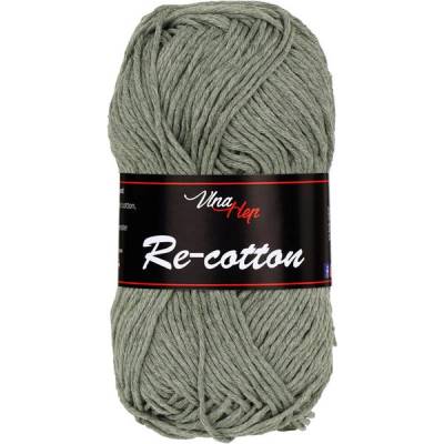 Příze Re-cotton 81222 šedozelená