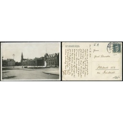 BOHUMÍN. Nový Bohumín. Náměstí. 1936. – Zboží Dáma