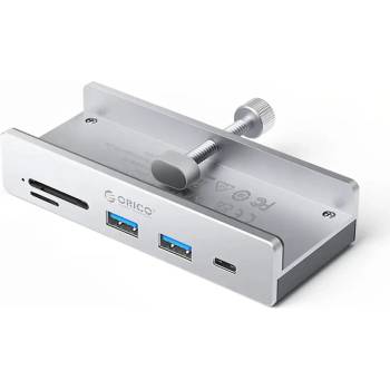 ORICO MH5PC Хъб, монтиран на скоба USB-C / 2x USB-A 3.2 + 1x USB-C 3.2 + 1x SD&TF - сребрист