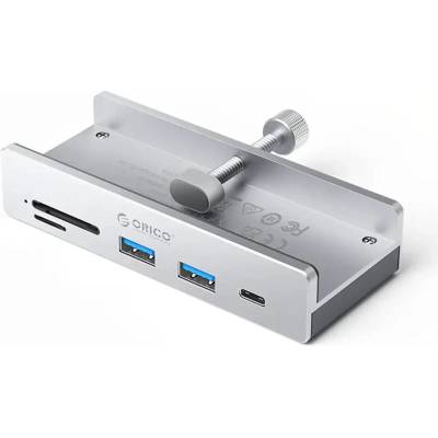 ORICO MH5PC Хъб, монтиран на скоба USB-C / 2x USB-A 3.2 + 1x USB-C 3.2 + 1x SD&TF - сребрист