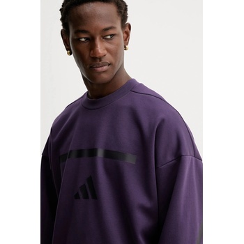 Adidas Суичър adidas adidas x Z. N. E мъжки в лилаво с принт JW4751 (JW4751)