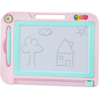 FunPlay B33881 Detská tabuľka na kreslenie s príslušenstvom 25x18,5cm ružová