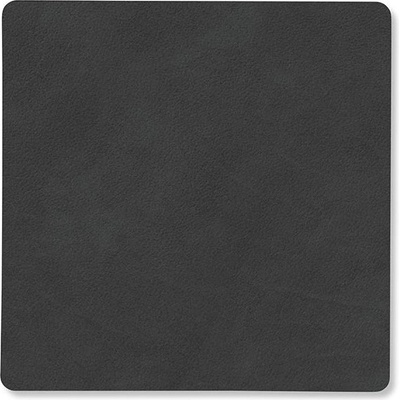 LIND Podtácek Square Nupo černá kůže 10x10cm