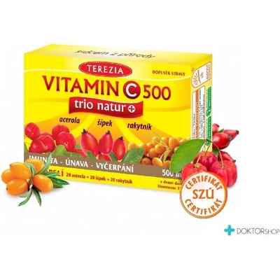 Terezia Vitamín C 500 trio natur+ 30 ks