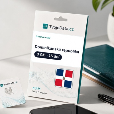 eSIM Dominikánská republika 3 GB / 14 dní