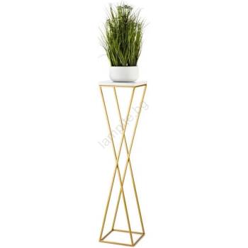 Image 1 of HowHomely Стойка за цветя LOFT 100x24 см златист/черен (DD0329)