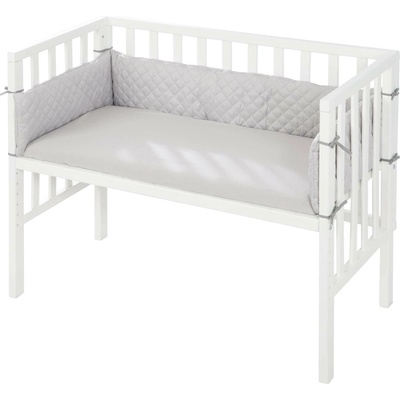 roba Co-Sleeping Bed 2 in 1 mattress, nest & barrier 2024 White Style silver grey