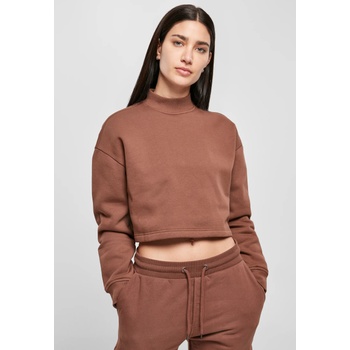 Urban Classics Дамски къс суичър в кафяво Ladies Cropped Oversized SweatUB-TB4560-03467 - Кафяв, размер XS