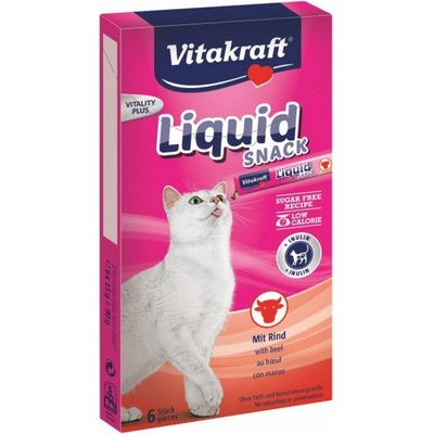 Vitakraft Liquid Snack s hovädzím mäsom 6 x 15 g