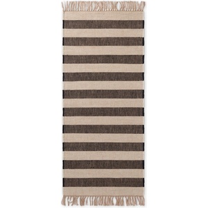 Hanse Home Черна/кремава двустранна/ръчно изработена ютена пътека 80x300 cm Playa - Hanse Home (106334-80x300)