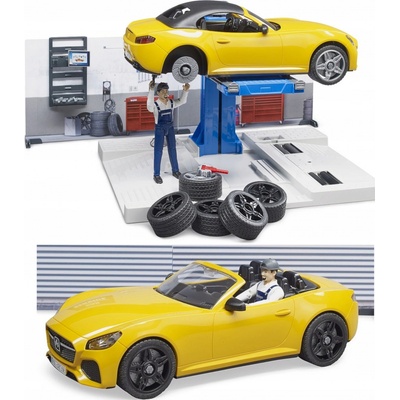 Bruder 62110 BWORLD Autodílna herní set s mechanikem a autem