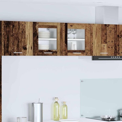 vidaXL Висящ шкаф 2 pcs Старо дърво 40 x 31 x 40 см Инженерно дърво (884207)