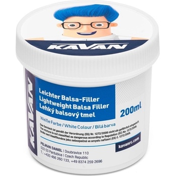 KAVAN lehký balsový tmel 200ml bílý DE nálepka