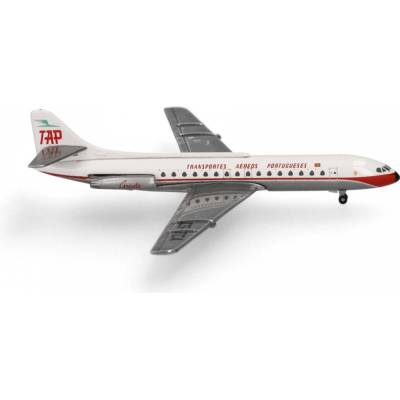 Herpa Se-210 Caravelle VIR TAP Air Portugal 1960s Colors Named Goa 1:500