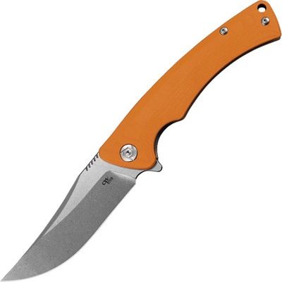 CH knives 3528-G10-OG D2 Stonewashed with orange G10 handle