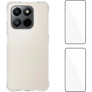 Huawei WANLONFENG Защитен TPU калъф за Honor X7d / 400 Smart- Вкл. 2 бр. Стъклени протектори, прозрачен