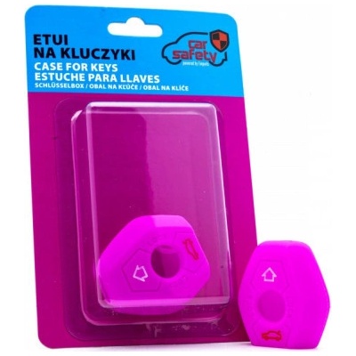 Kľúčenka BMW silikónový obal na kľúče ružová