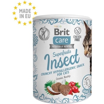 Brit Care Superfruits Insect - Лакомство за котки в кутия - с насекоми, кокосово масло и шипки -100гр