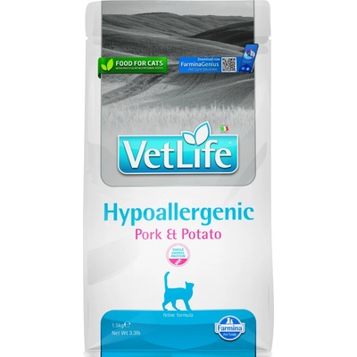 Vet Life Natural CAT Hypo Pork & Potato 1,5 kg