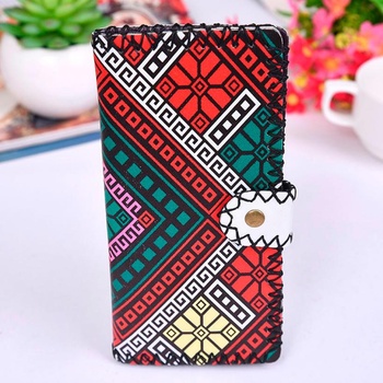 Image 1 of Шарен дамски портфейл в червено, синьо или розово | ДАМСКИ ПОРТФЕЙЛИ