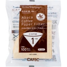 Cafec Abaca Papírové filtry vel. 01 100 ks nebělené