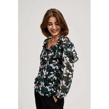 Moodo Риза с волани и цветен принт Moodo Moodo | Cheren | ЖЕНИ | XS