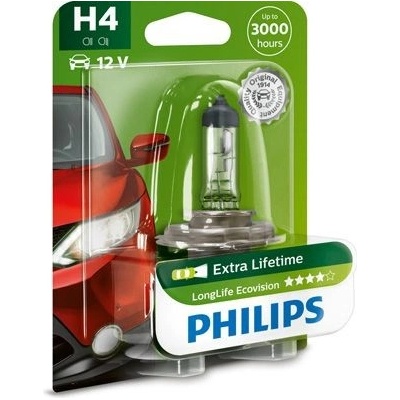 Philips LongLife EcoVision H4 P43t-38 12V 60/55W 12342LLECOB1
