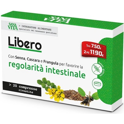 Paladin Pharma Sanavita Libero Лаксатив формула, 20 таблетки, Paladin Pharma (550215 (50017) PP)